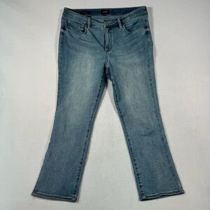 NYDJ Jeans Womens 12 Blue Sheri Slim Bootcut Mid Rise Light Wash